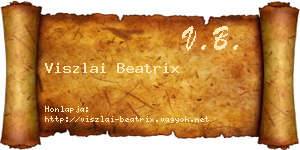 Viszlai Beatrix névjegykártya